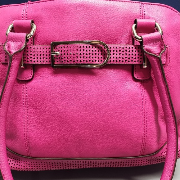 Vintage Tignanello Shoulder Bag‎ Women's Pink Solid Pebbled Lined Double Handle - Picture 3 of 16